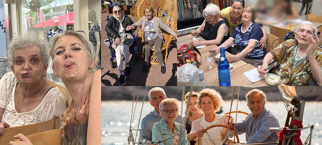 momentsd conviviaux avec des résidentes, des bénévoles et l'animatrice